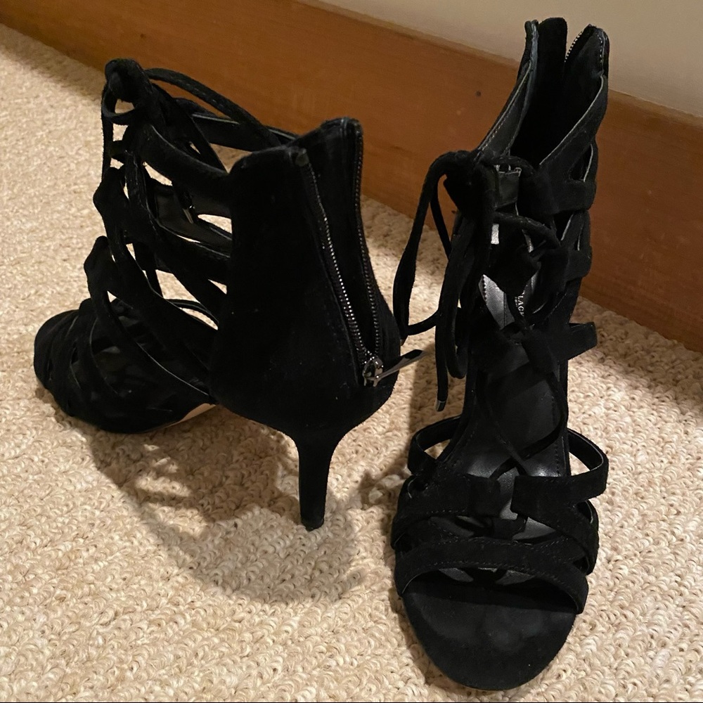 WH|BM Lace Up Heels